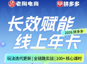 拼多多线上SVIP线上年卡，从认知到基础、从推广到活动、从活动到玩法，全链路实战（26年4月6日更新）-16888副业资讯