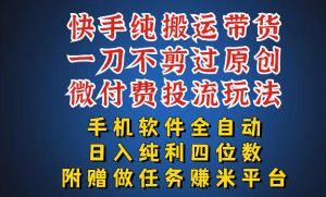 最新黑科技快手搬运带货方法，手机就能操作，轻松带你日入四位数【揭秘】-16888副业资讯