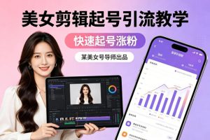 某美女号导师出品：美女剪辑起号引流教学，快速起号涨粉-16888副业资讯