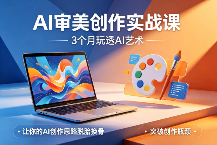 AI审美创作实战课，3个月玩透AI艺术，让你的AI创作思路脱胎换骨，突破创作瓶颈-16888副业资讯