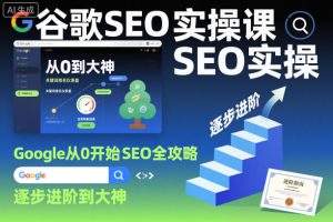 谷歌SEO实操课，Google从0开始SEO全攻略，逐步进阶到大神（更新26年）-16888副业资讯