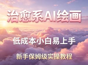 治愈系AI绘画提示词项目，低成本小白易上手，每天10分钟，新手保姆级实操教程-16888副业资讯