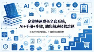 企业快速成长全套系统，AI+手册+步骤，助您解决经营难题，实现持续盈利增长，不管啥行业都能用-16888副业资讯