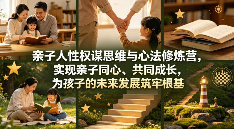亲子人性权谋思维与心法修炼营，实现亲子同心、共同成长，为孩子的未来发展筑牢根基【音频】-16888副业资讯