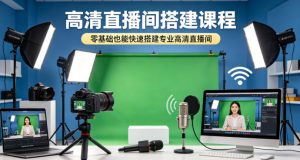 高清直播间搭建课程，零基础也能快速搭建专业高清直播间-16888副业资讯