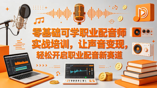 零基础可学职业配音师实战培训，让声音变现，轻松开启职业配音新赛道-16888副业资讯