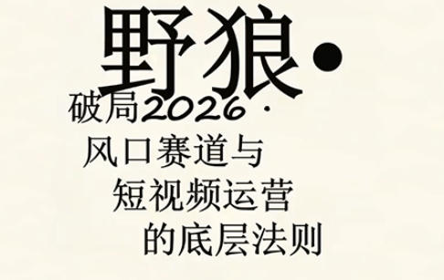 野狼团队·多平台实操运营课，覆盖AI口播、服装、好物、漫剪等热门玩法（更新4月）-16888副业资讯