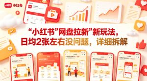 小红书【网盘拉新】新玩法，日均2张左右没问题，详细拆解-16888副业资讯