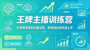 抖音王牌主播训练营，从思维搭建到流量运营，零基础也能快速上手-16888副业资讯