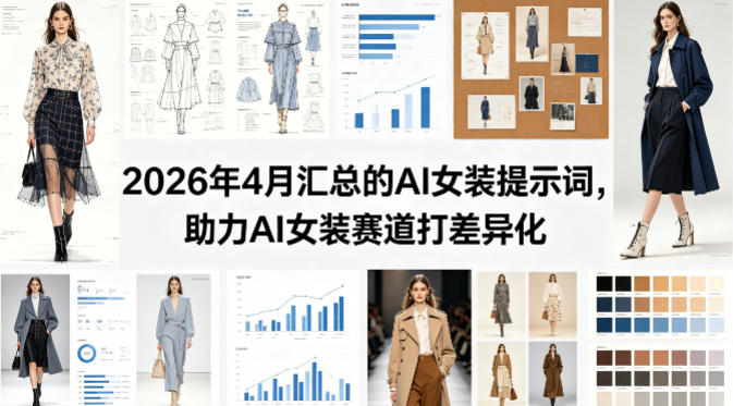 2026年4月汇总的AI女装提示词，助力AI女装赛道打差异化-16888副业资讯