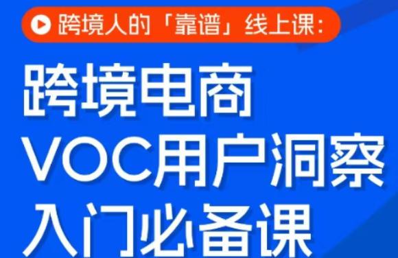 跨境电商VOC用户洞察入门必备课，跨境人的靠谱线上课-16888副业资讯