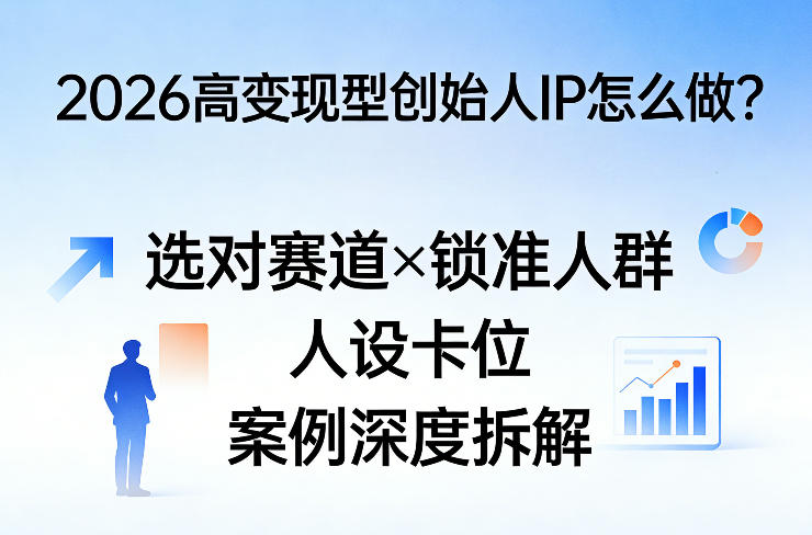 2026高变现型创始人IP怎么做？选对赛道×锁准人群×人设卡位×案例深度拆解-16888副业资讯