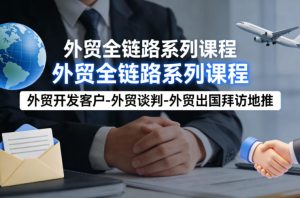 外贸系列课程，外贸开发客户-外贸谈判-外贸出国拜访地推，完成一个外贸链路-16888副业资讯