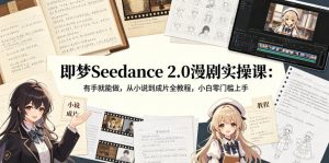 即梦Seedance 2.0漫剧实操课：有手就能做，从小说到成片全教程，小白零门槛上手-16888副业资讯