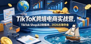 TikToK跨境电商实战营，TikTok Shop从0到爆单，2026出海夺金-16888副业资讯