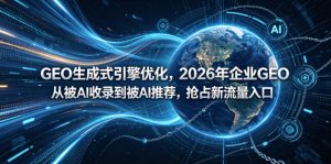 GEO生成式引擎优化，2026年企业GEO从被AI收录到被AI推荐，抢占新流量入口-16888副业资讯