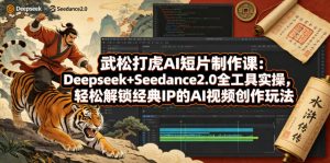 武松打虎AI短片制作课：Deepseek+Seedance2.0全工具实操，轻松解锁经典IP的AI视频创作玩法-16888副业资讯