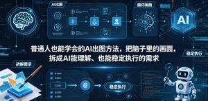 普通⼈也能学会的AI出图⽅法，把脑子里的画面，拆成AI能理解、也能稳定执行的需求【文档】-16888副业资讯