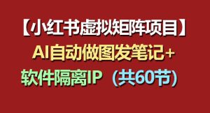 小红书虚拟矩阵项目：软件隔离IP+AI自动做图发笔记（共60节）-16888副业资讯