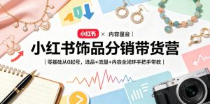 小红书饰品分销带货营｜零基础从0起号，选品+流量+内容全闭环手把手带教-16888副业资讯