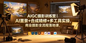 AIGC摄影训练营｜AI置景+合成精修+多工具实操，商业摄影全流程落地课-16888副业资讯