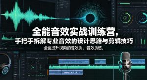 全能音效实战训练营，手把手拆解专业音效的设计思路与剪辑技巧，全面提升视频的音效质感-16888副业资讯