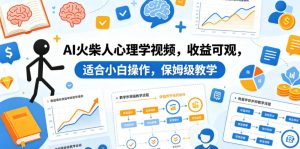 AI火柴人心理学视频，收益可观，适合小白操作，保姆级教学-16888副业资讯