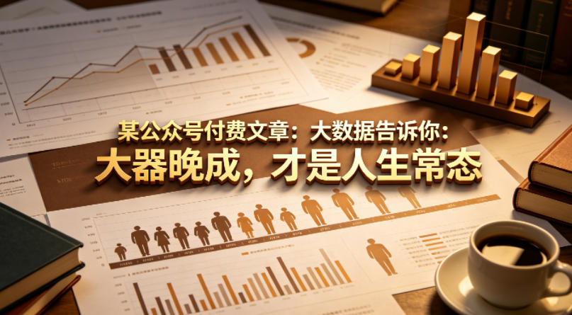 某公众号付费文章：大数据告诉你：大器晚成，才是人生常态-16888副业资讯