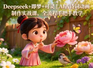 Deepseek+即梦+可灵｜AI古诗词动画制作实战课，全流程手把手教学-16888副业资讯