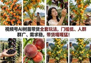 视频号AI树苗带货全套玩法，门槛低、人群广、需求稳，带货嘎嘎猛！（更新0426）-16888副业资讯