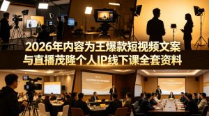 2026年内容为王爆款短视频文案与直播茂隆个人IP线下课全套资料(价值4980)-16888副业资讯