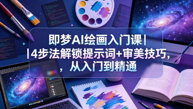 即梦AI绘画入门课｜4步法解锁提示词+审美技巧，从入门到精通-16888副业资讯