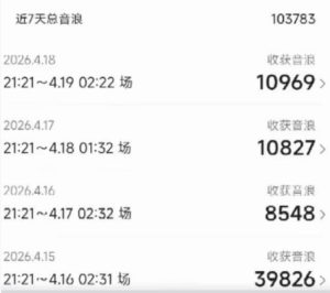 外面卖1600抖音美女无人直播撸音浪项目,号称不封号,当场最高撸6W音浪!【附详细教程】-16888副业资讯