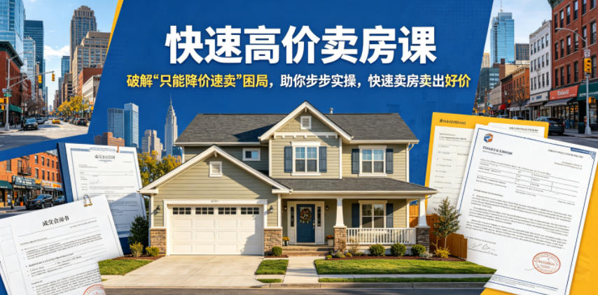 快速高价卖房课，破解“只能降价速卖”困局，助你步步实操，快速卖房卖出好价（更新2026）-16888副业资讯