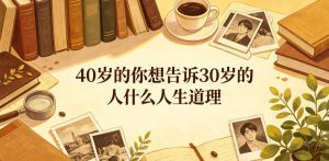 公众号付费文章：40岁的你想告诉30岁的人什么人生道理？-16888副业资讯