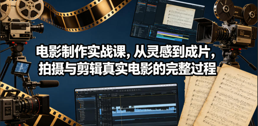 电影制作实战课，从灵感到成片，拍摄与剪辑真实电影的完整过程【原创双语字幕】-16888副业资讯