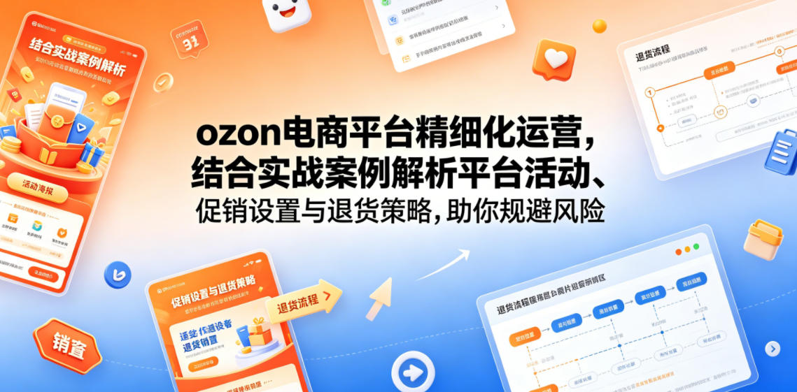 ozon电商平台精细化运营，结合实战案例解析平台活动、促销设置与退货策略，助你规避风险、提升销量-16888副业资讯