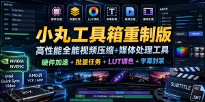 小丸工具箱重制版–高性能全能视频压缩+媒体处理工具｜硬件加速+批量任务+LUT调色+字幕封装-16888副业资讯