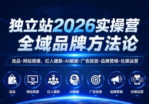 独立站2026实操营，全域品牌方法论，选品-网站搭建，红人建联-AI赋能-广告投放-品牌营销-社煤运营-16888副业资讯