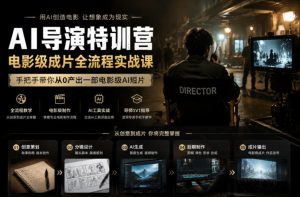 AI导演特训营，电影级成片全流程实战课，手把手带你从0产出一部电影级AI短片-16888副业资讯