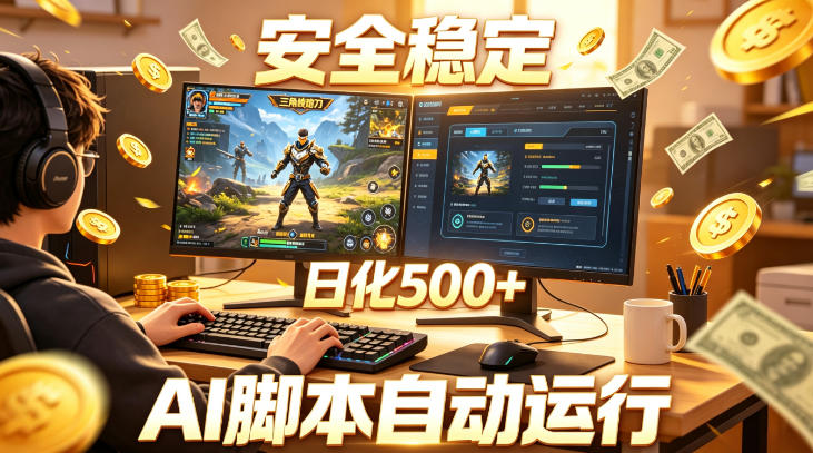 三角洲全自动挂G项目，AI脚本躺賺，日化500+，无需手动操作【揭秘】-16888副业资讯