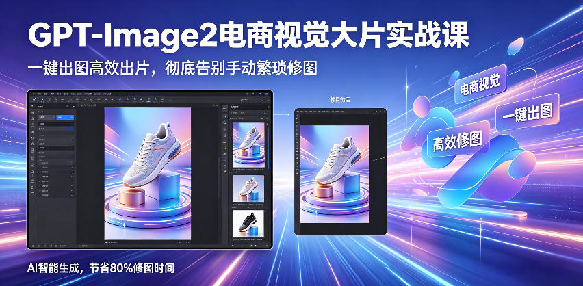 GPT-Image2电商视觉大片实战课，一键出图高效出片，彻底告别手动繁琐修图（更新）-16888副业资讯