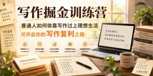 写作掘金训练营，普通人如何依靠写作过上理想生活，可开启你的写作复利之路（更新6月）-16888副业资讯