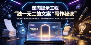 逆向提示工程教您突破AI常规限制，写出独具魅力独一无二的文案，引人注目的写作秘诀【原创双语字幕】-16888副业资讯