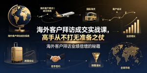 海外客户拜访成交实战课，高手从不打无准备之仗，海外客户拜访业绩倍增的秘籍-16888副业资讯