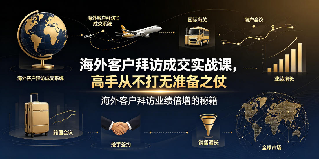 海外客户拜访成交实战课，高手从不打无准备之仗，海外客户拜访业绩倍增的秘籍-16888副业资讯