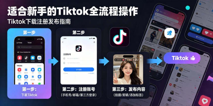 Tiktok下载注册发布，适合新手的Tiktok全流程操作-16888副业资讯