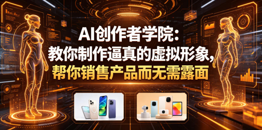 AI创作者学院：教你制作逼真的虚拟形象，帮你销售产品而无需露面【原创双语字幕】-16888副业资讯
