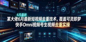 某大佬6月最新短视频去重技术，覆盖可灵即梦快手Omni视频号生视频去重实操-16888副业资讯