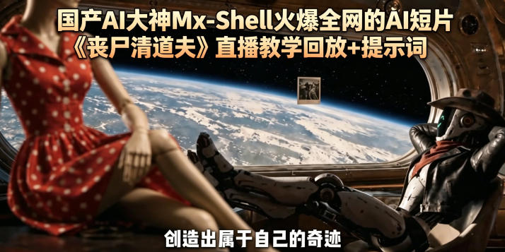 国产AI大神Mx-Shell火爆全网的AI短片《丧尸清道夫》直播教学回放+提示词-16888副业资讯